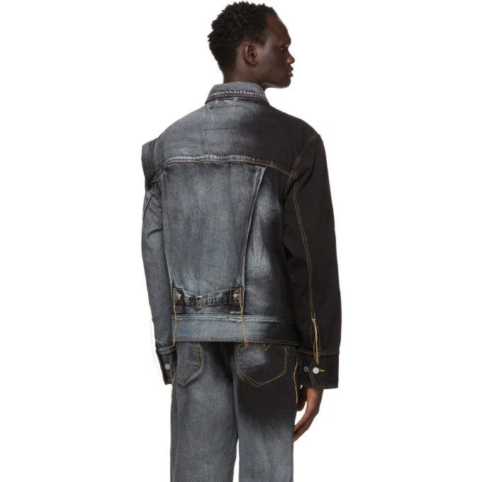 Feng Chen Wang Blue and Black Levis Edition Denim Oversized