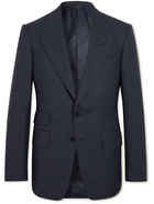 TOM FORD - Shelton Slim-Fit Prince of Wales Checked Wool and Silk-Blend Suit Jacket - Blue