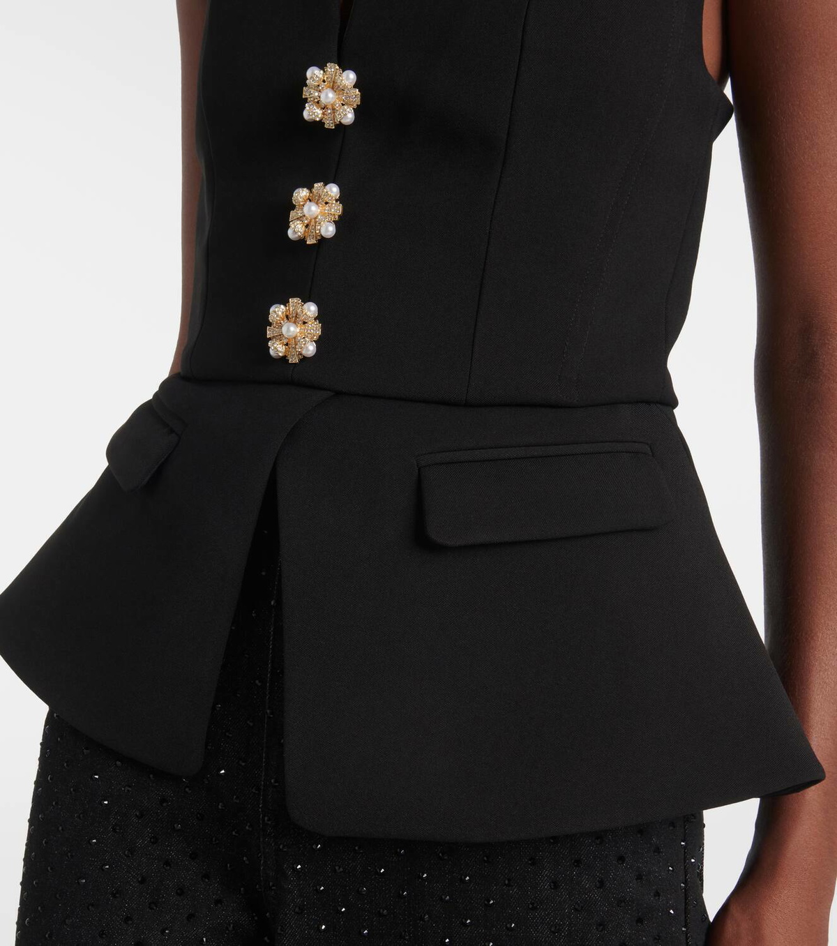 Self-Portrait Crêpe bandeau top Self-Portrait