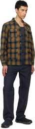 South2 West8 Khaki & Navy 6 Pocket Shirt