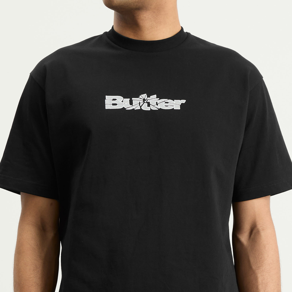 Butter Goods Men's Smashed Logo T-Shirt in Black