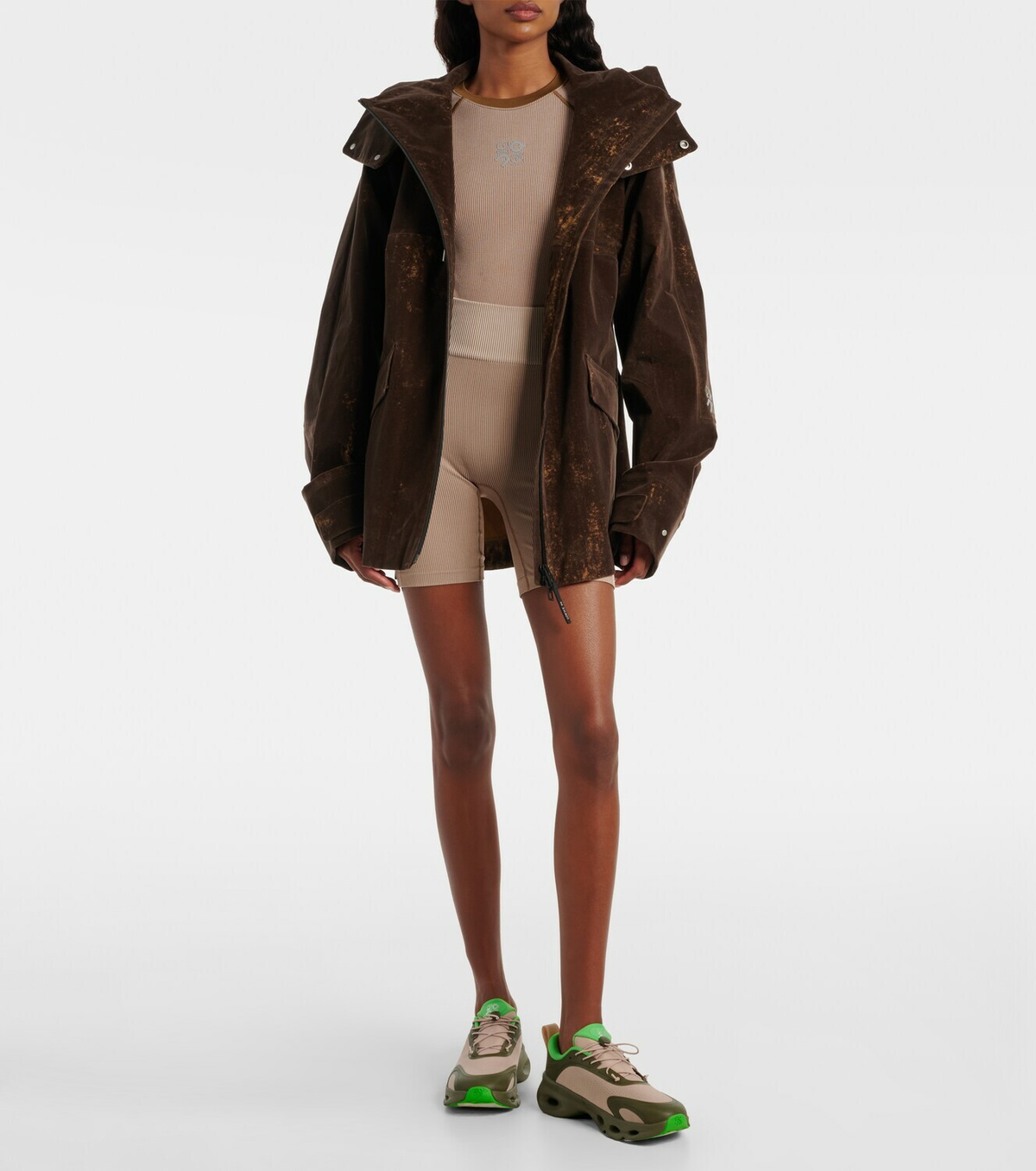 Loewe x On hooded oversized jacket