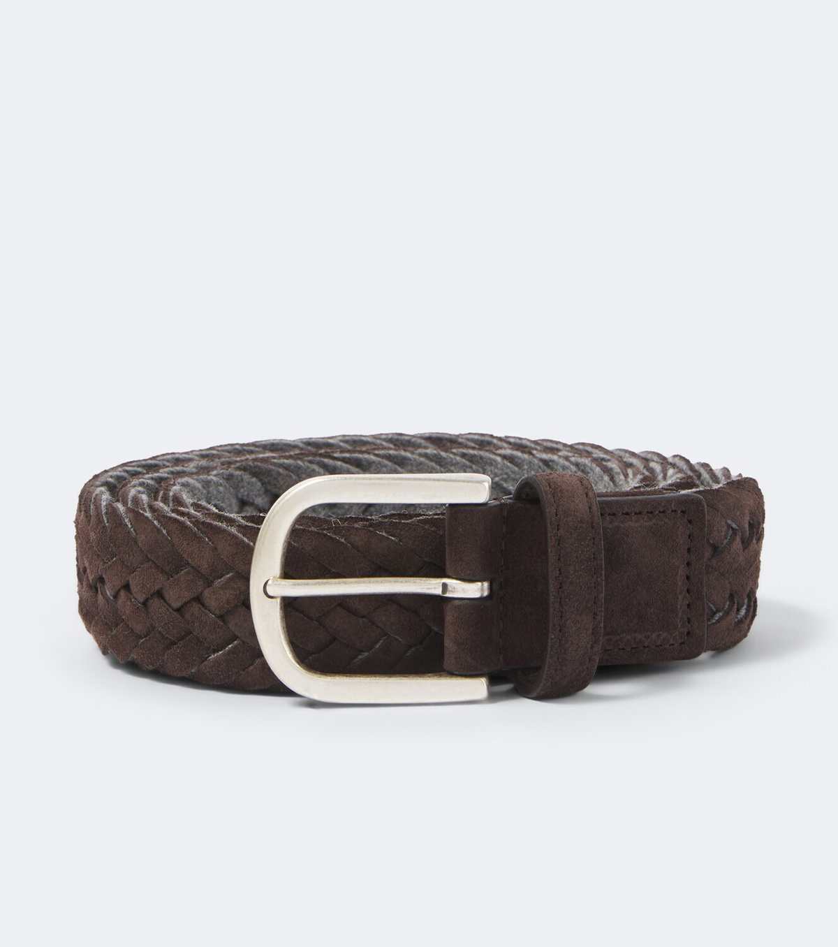 Canali Braided suede belt