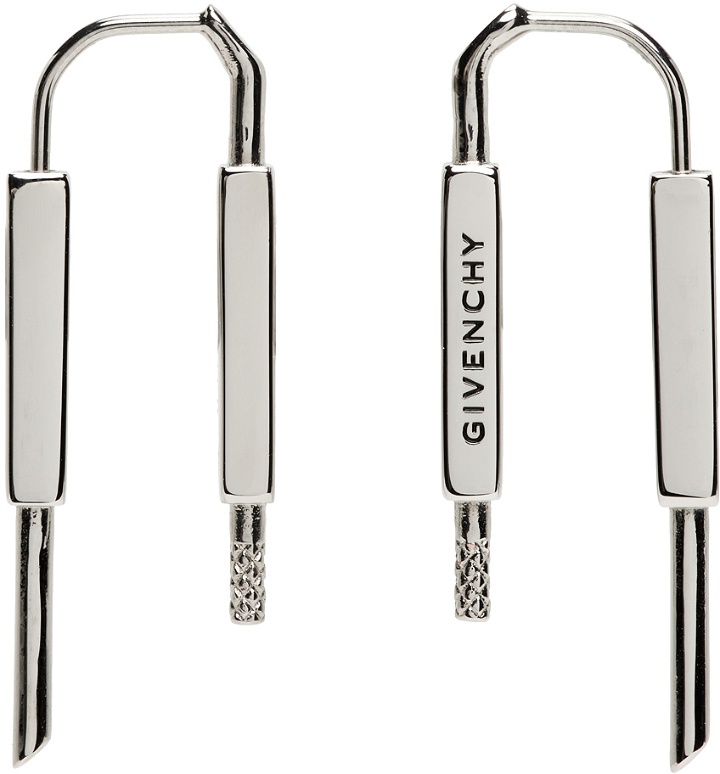 Photo: Givenchy Silver U-Lock Earrings