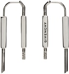 Givenchy Silver U-Lock Earrings