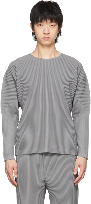 Photo: Homme Plissé Issey Miyake Grey Monthly Color February T-Shirt