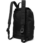 Givenchy - Glow-in-the-Dark Logo-Print Canvas and Shell Backpack - Black