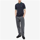 Fred Perry Authentic Men's Slim Fit Twin Tipped Polo Shirt in Navy/Fred Perry Green
