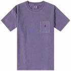 Gramicci Men's One Point T-Shirt in Purple Pigment