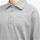 Givenchy Men's Polo Sweatshirt in Light Grey Melange