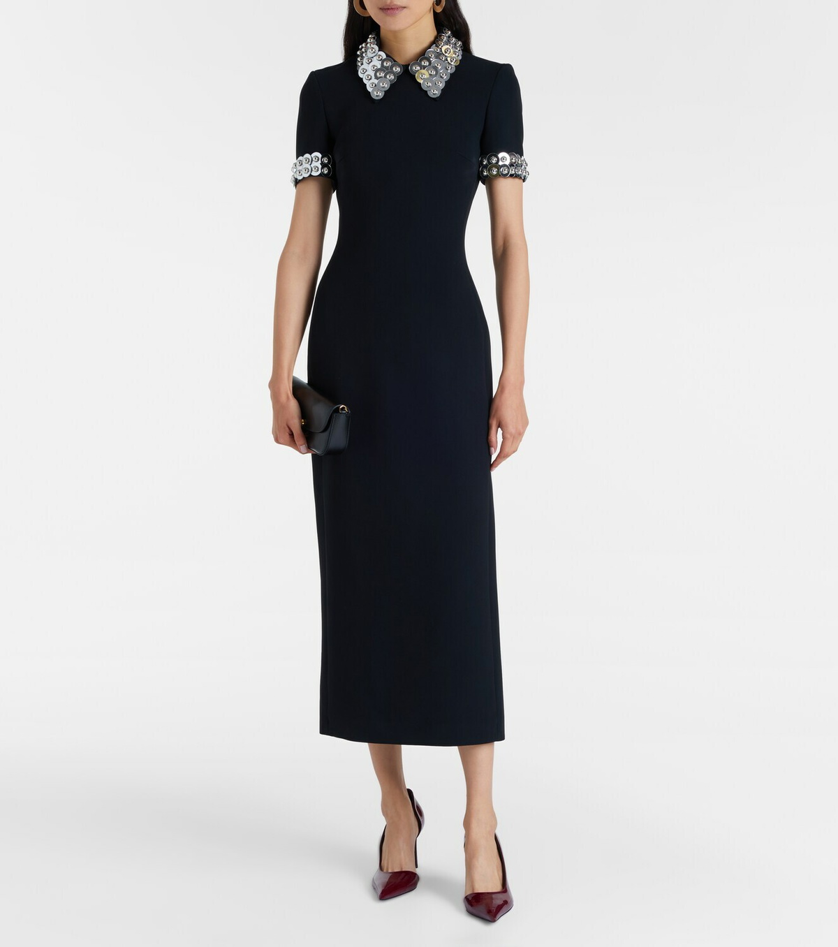 David Koma Embellished cady midi dress