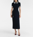 David Koma Embellished cady midi dress
