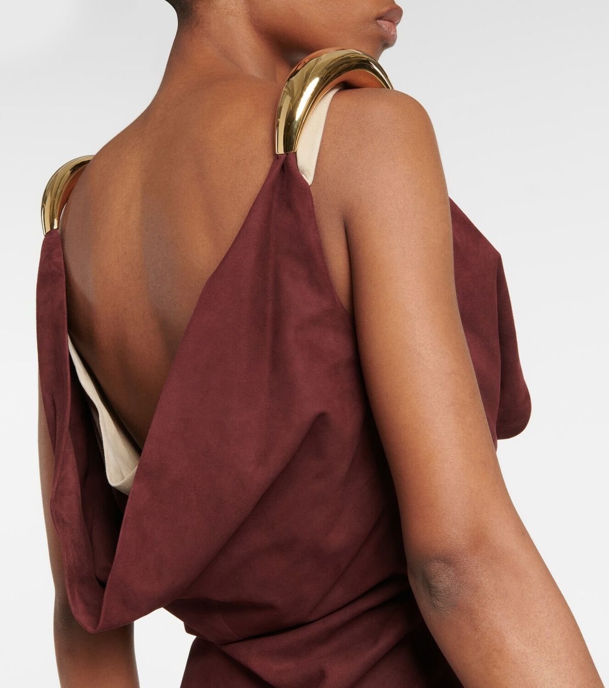 Bottega Veneta - Suede midi dress