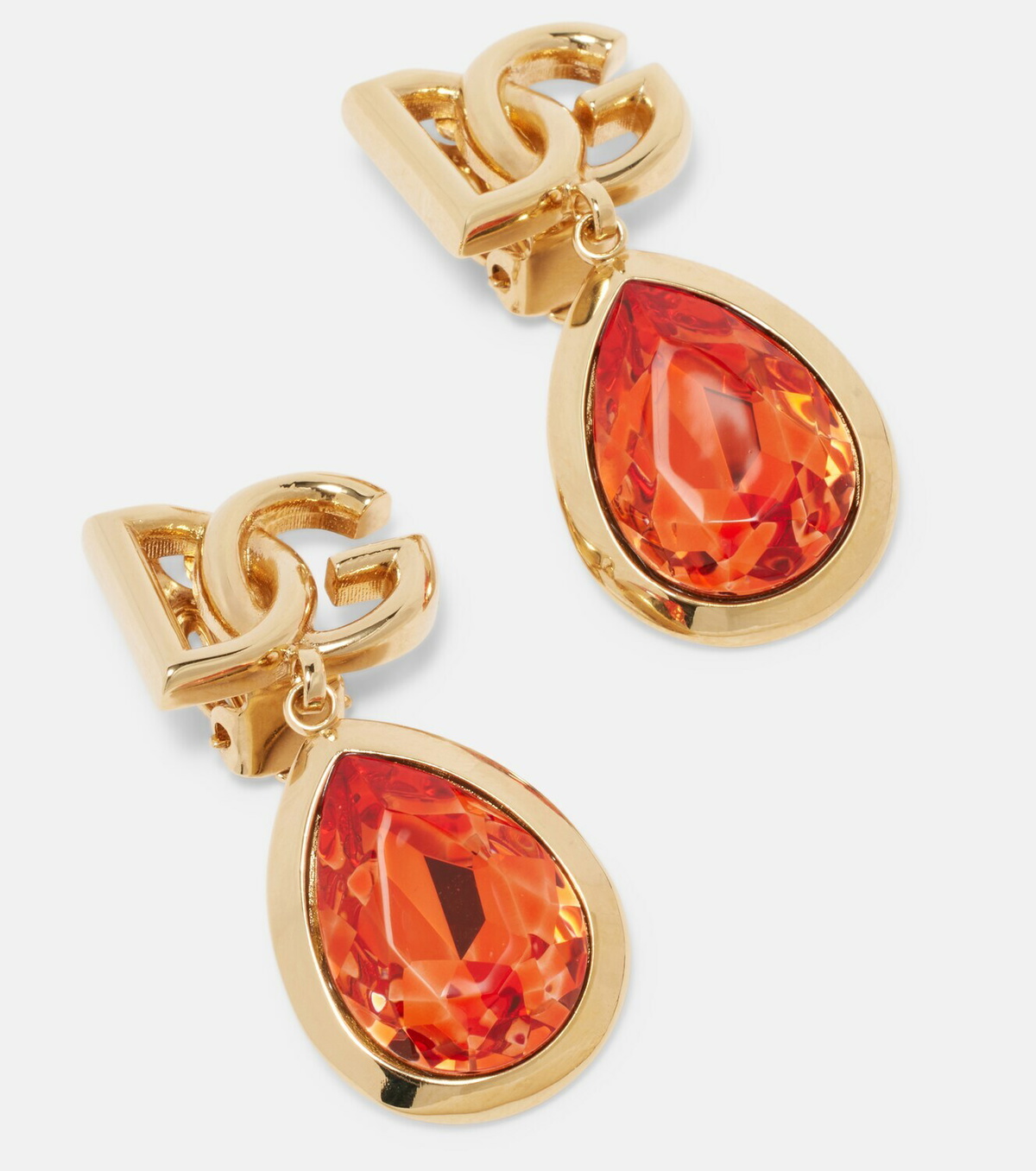 Dolce&Gabbana DG embellished clip-on earrings