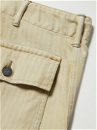 RRL - Wilton Straight-Leg Herringbone Cotton Drawstring Trousers - Neutrals