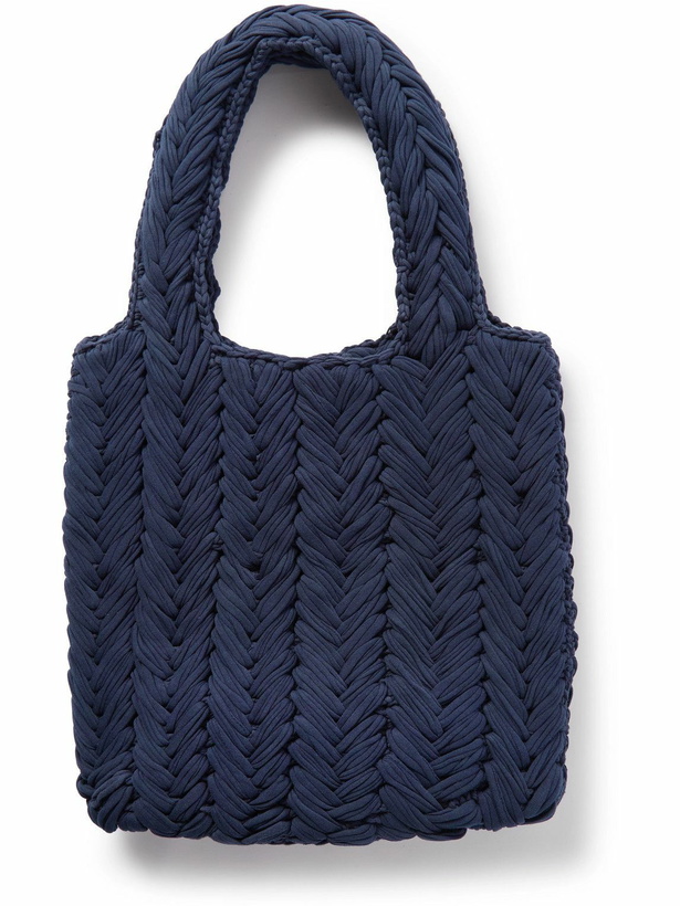 Photo: JW Anderson - Reversible Leather-Trimmed Crocheted Cotton Tote Bag