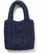 JW Anderson - Reversible Leather-Trimmed Crocheted Cotton Tote Bag