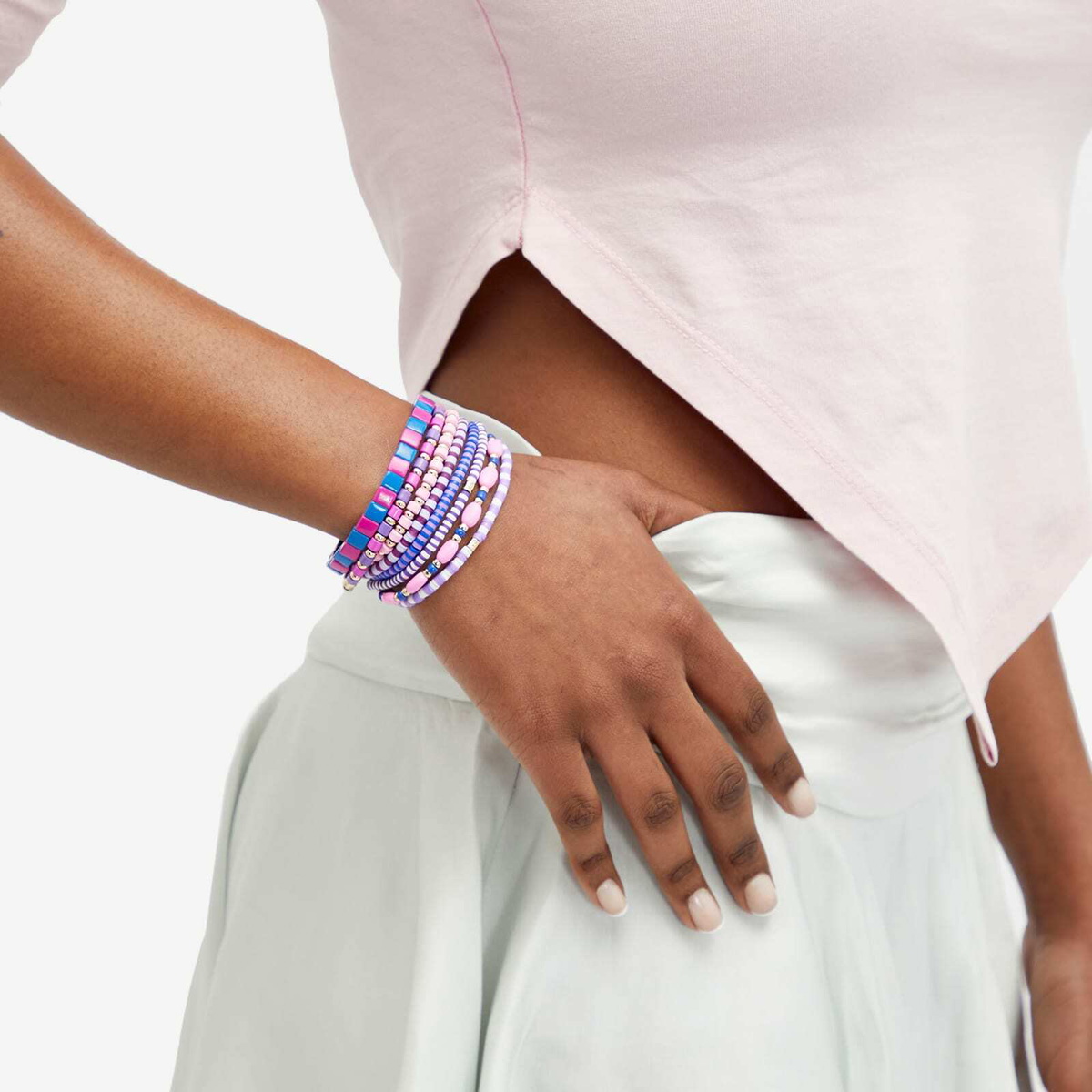 【ROXANNE ASSOULIN】エナメル ゴールドトーン 2本セット Twinkle Twinkle Bracelets in Gold – Roxanne Assoulin