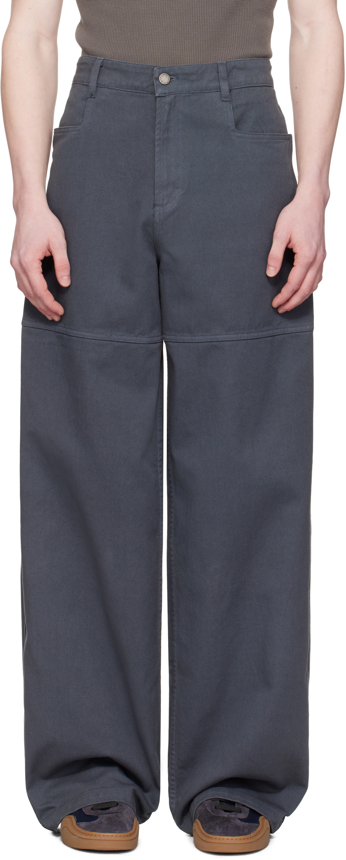 Serapis Brown Oil Sand Jeans Serapis