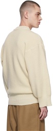 Hed Mayner Off-White Wool Sweater