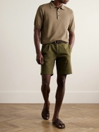 Purdey - Cotton and Cashmere-Blend Polo Shirt - Green