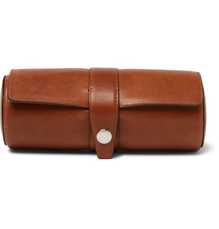Photo: Brunello Cucinelli - Burnished-Leather Watch Roll - Men - Tan