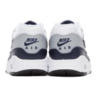 Nike White and Grey Air Max 1 LV8 Sneakers