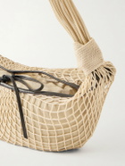 LEMAIRE - Filt Croissant Leather-Trimmed Fishnet Messenger Bag