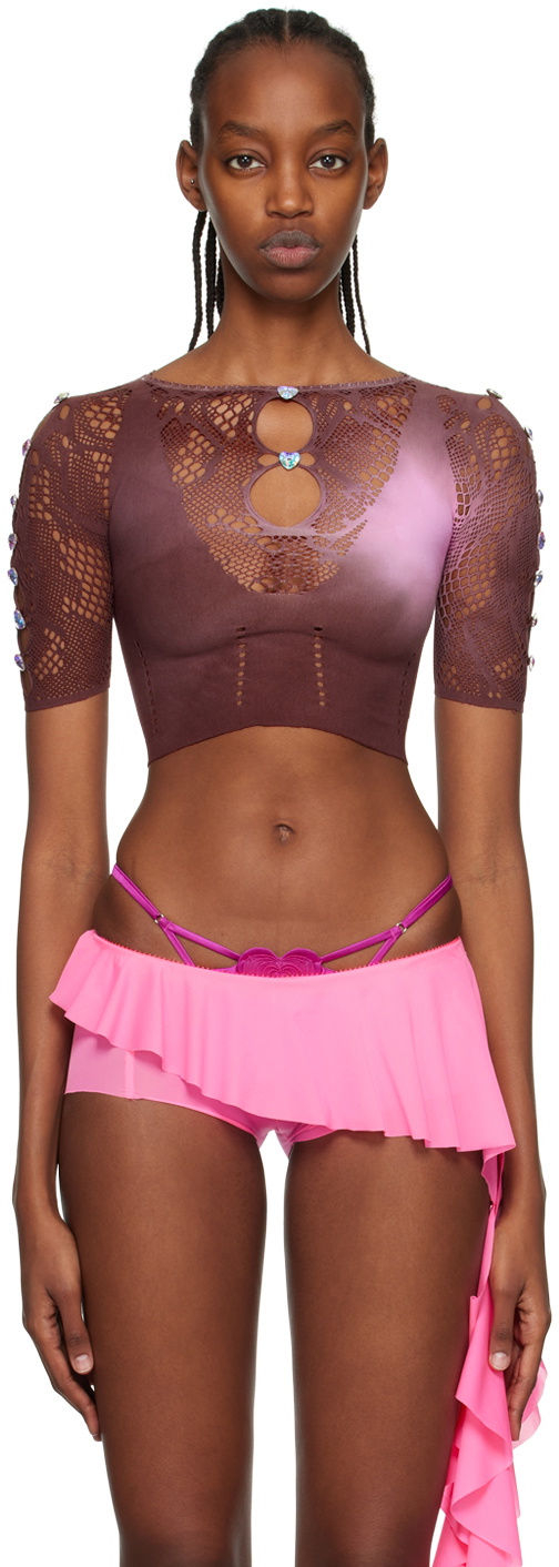 Poster Girl Brown & Pink Stella T-Shirt