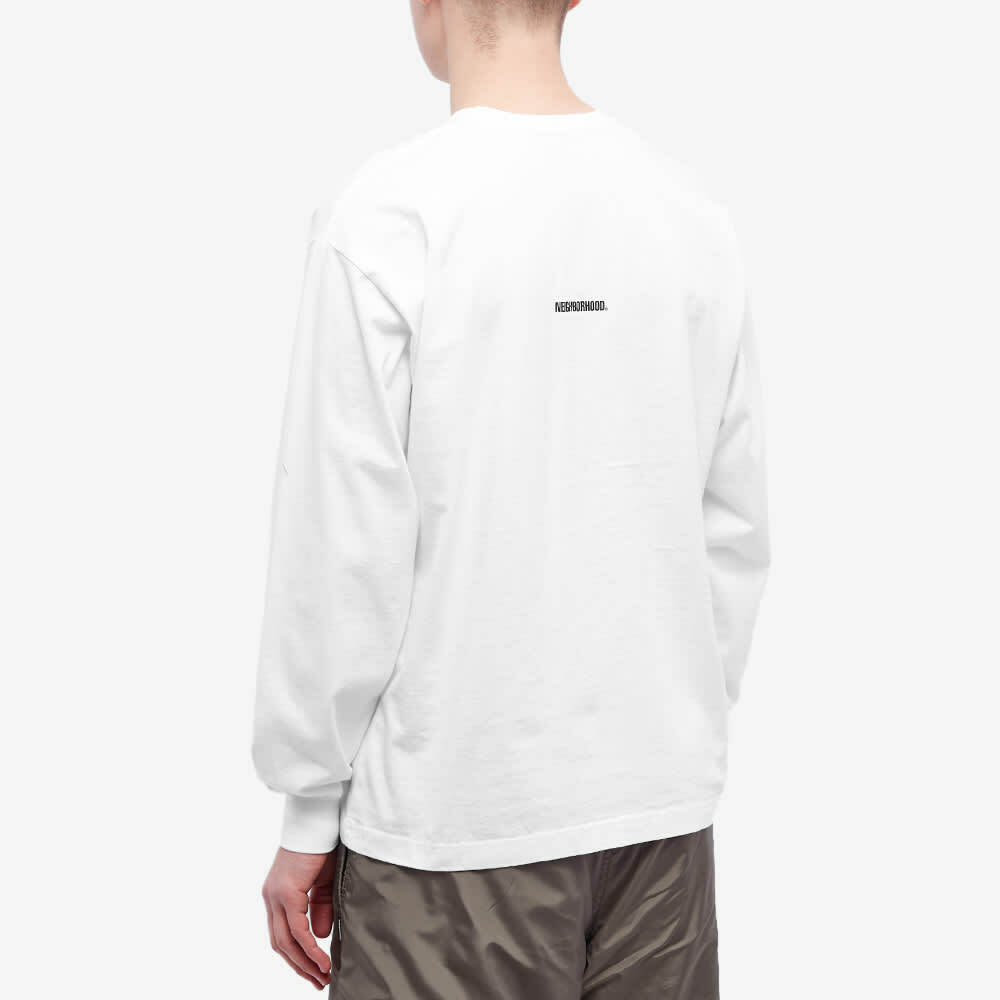 Neighborhood Men's Long Sleeve NH-11 T-Shirt in White Neighborhood