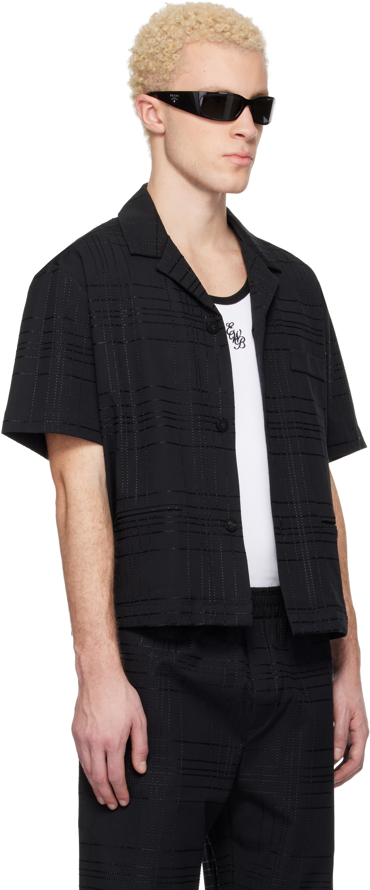 Ernest W. Baker Black Tailoring Shirt