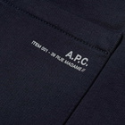 A.P.C. Men's Item Sweat Pant in Dark Navy