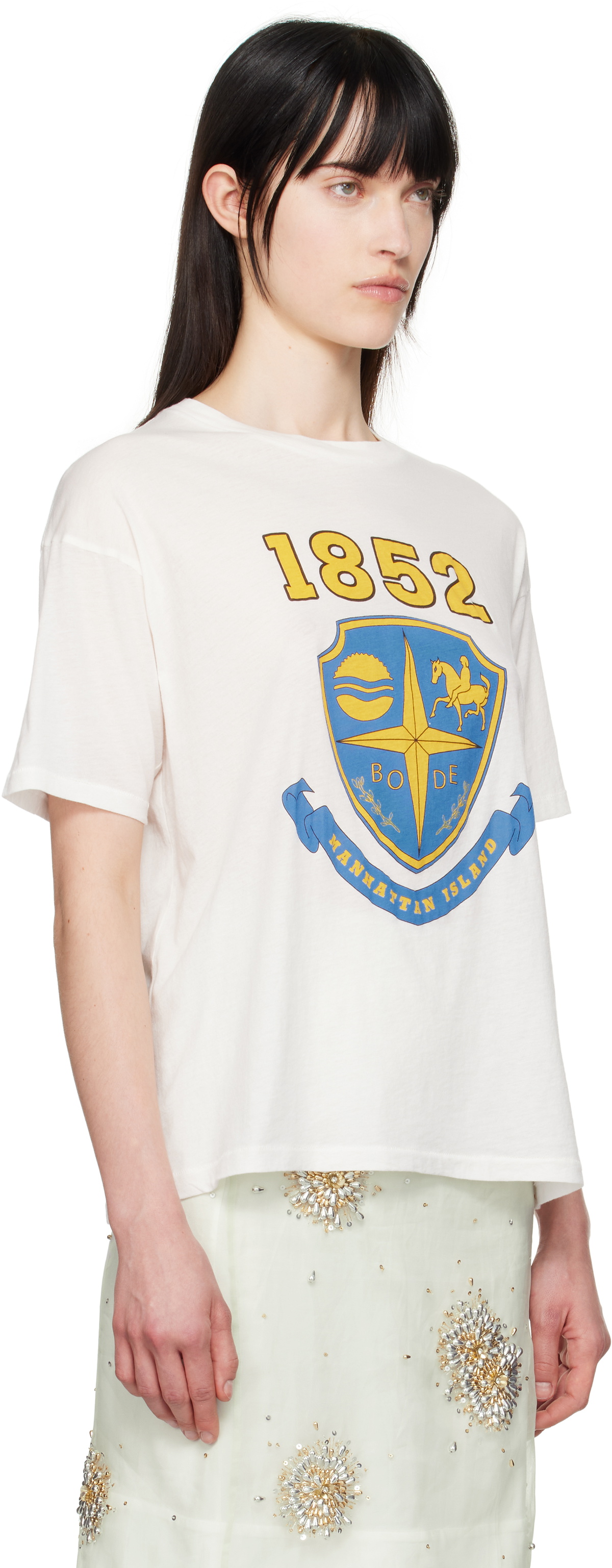 Bode White Crest Boxy T-shirt