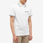Palm Angels Men's Classic Polo Shirt in White/Black