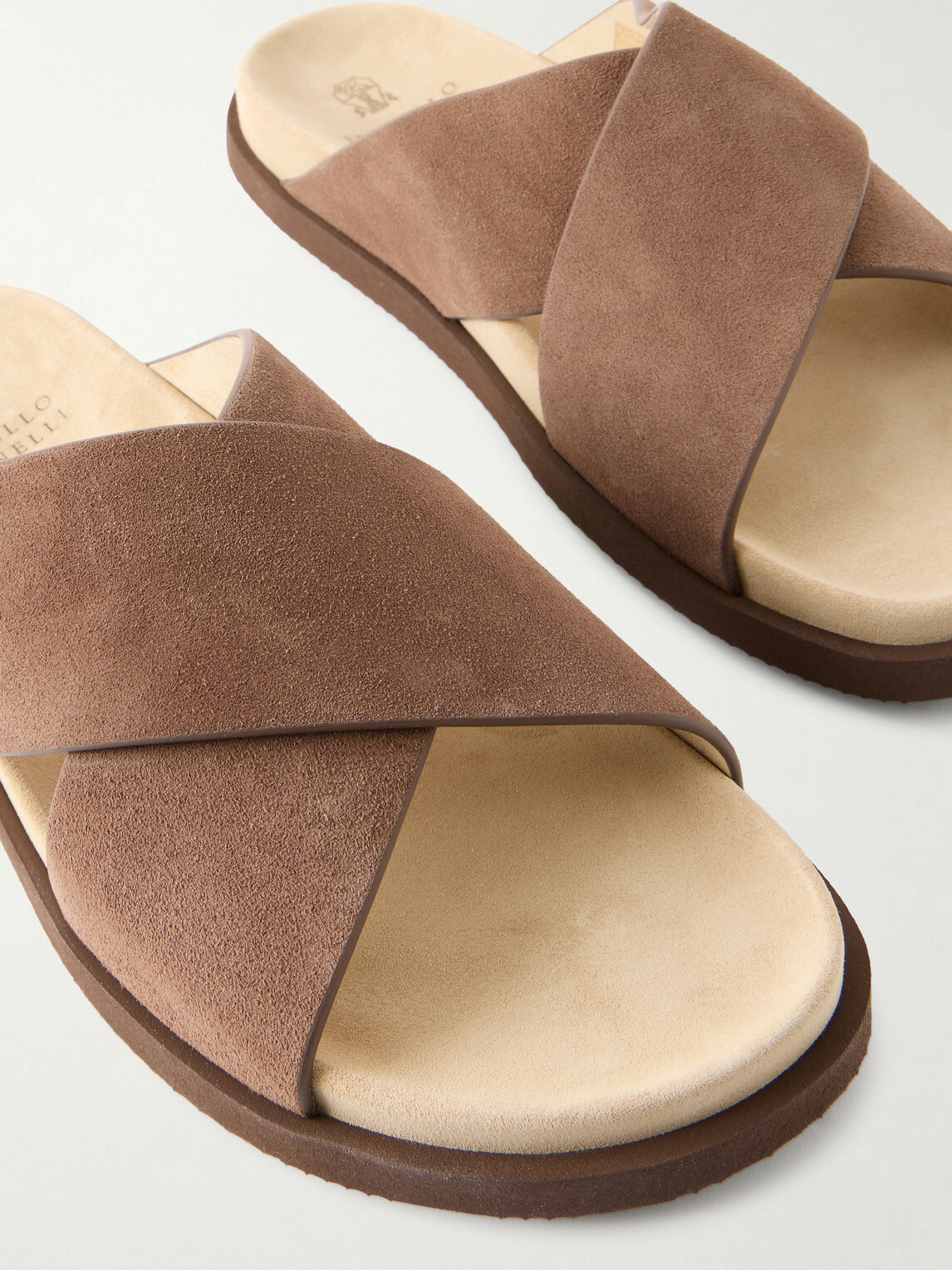 Brunello Cucinelli - Suede Slides - Brown