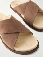 Brunello Cucinelli - Suede Slides - Brown