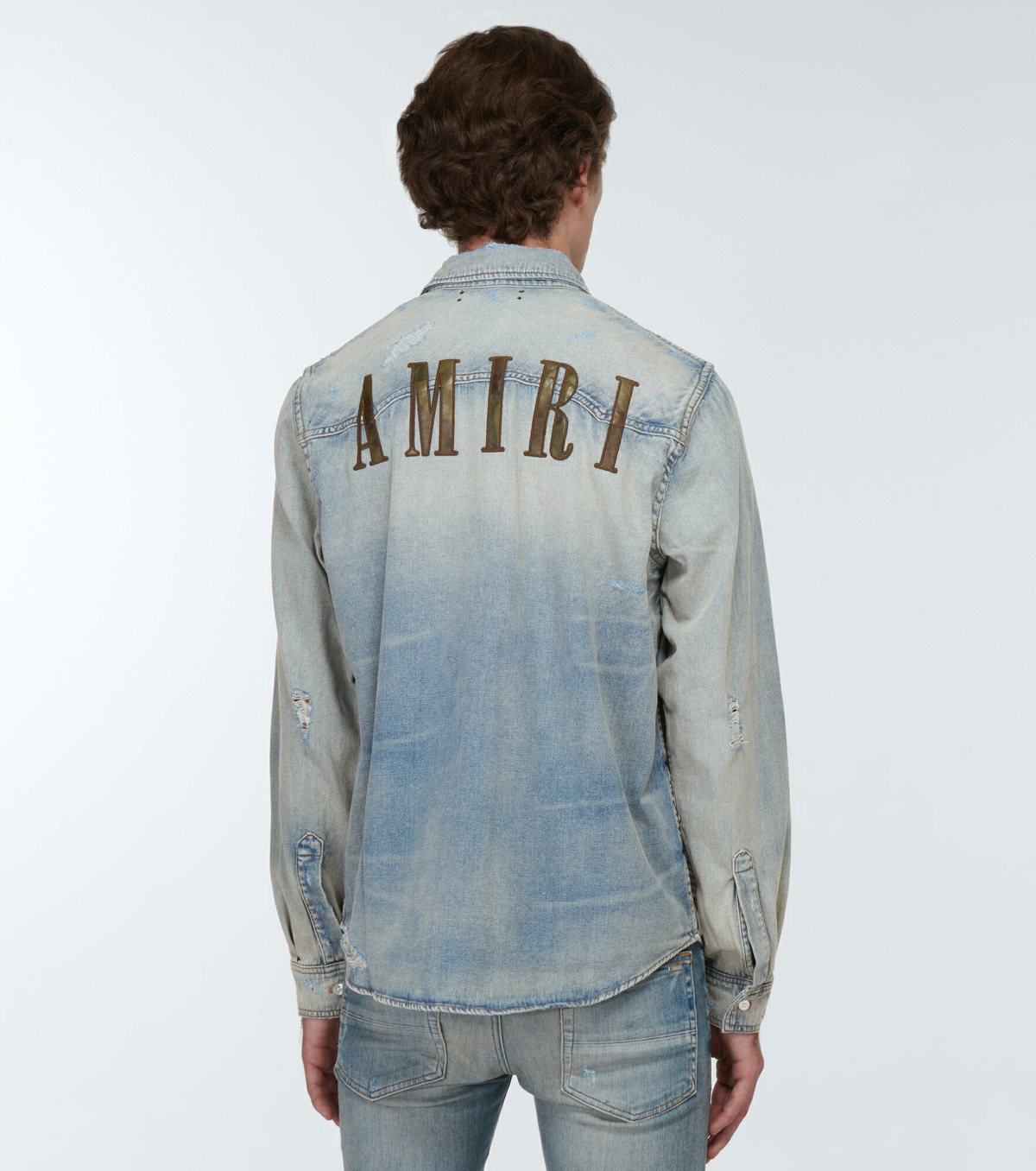 Amiri - Distressed denim shirt Amiri