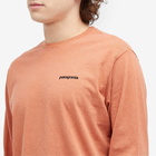 Patagonia Men's Long Sleeve P-6 Logo Responsibili-T-Shirt in Redtail Rust