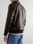 Nudie Jeans - Joppe Full-Grain Leather Western Jacket - Brown