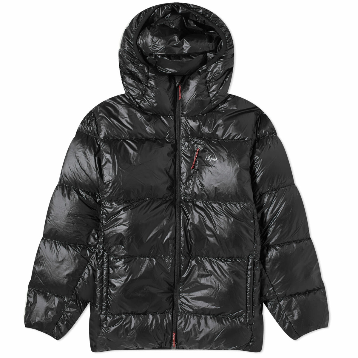 Nanga Men's Mountain Lodge Down Hooded Jacket in Black Nanga