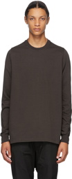 Rick Owens Brown Cotton Jersey Sweatshirt