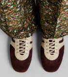 Dries Van Noten Leather-trimmed suede sneakers