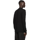 Rick Owens Black Wool Oversized Round Neck Sweater