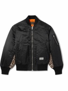 Wacko Maria - MA-1 Faux Fur-Trimmed Padded Shell Bomber Jacket - Black