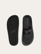 Ferragamo Mens Gancini ornament mule in Black