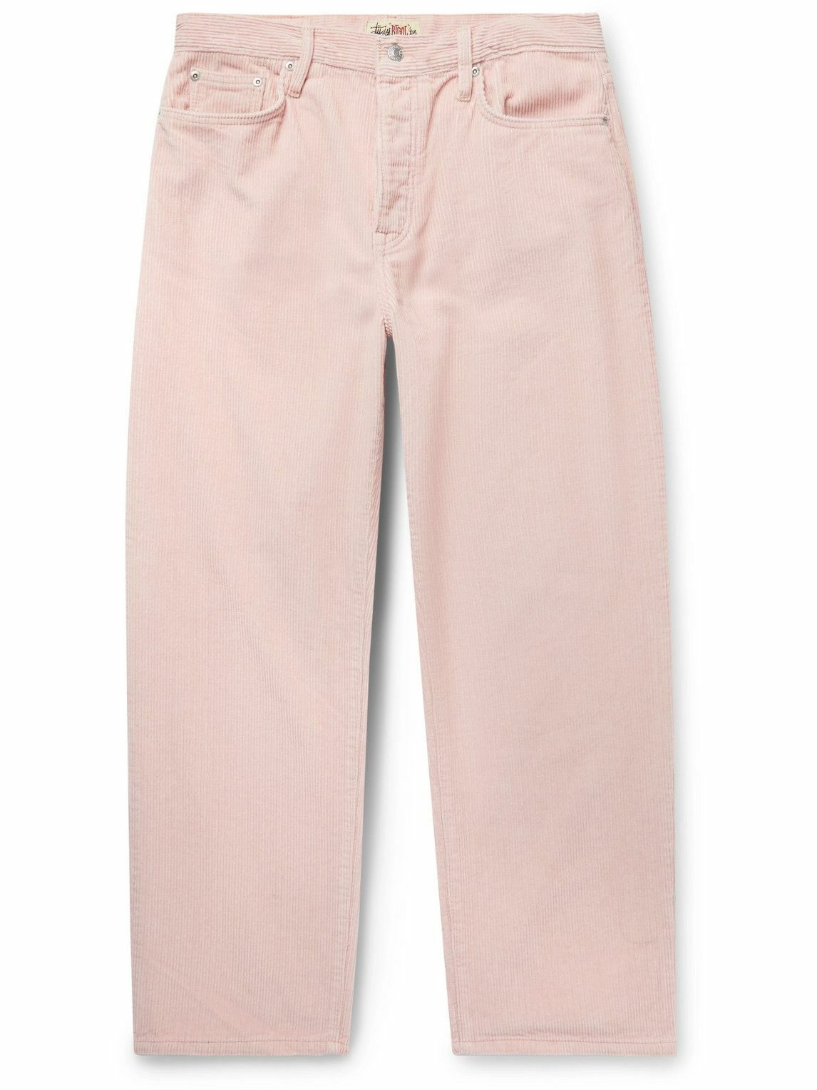 Stussy - Big Ol' Straight-Leg Cotton-Corduroy Trousers - Pink Stussy