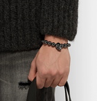 Alexander McQueen - Gunmetal-Tone Bead Bracelet - Men - Gunmetal