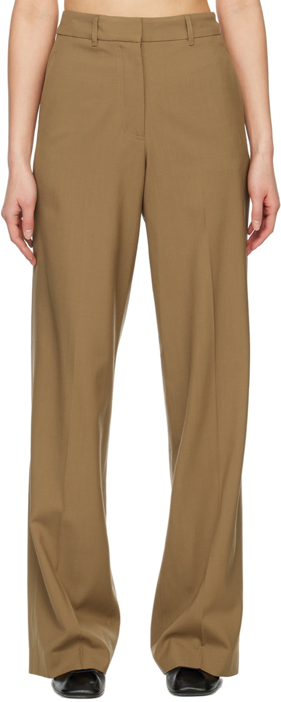 Arch The Brown Simple Line Trousers Arch The