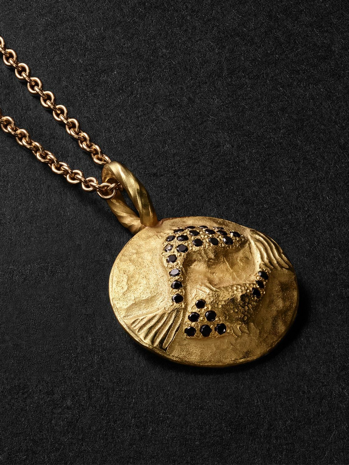 Elhanati - Star Sign Pisces Gold Diamond Pendant Necklace