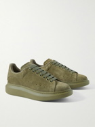 Alexander McQueen - Exaggerated-Sole Suede Sneakers - Green